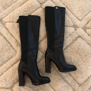 Tall black Tory Burch size 6 boots